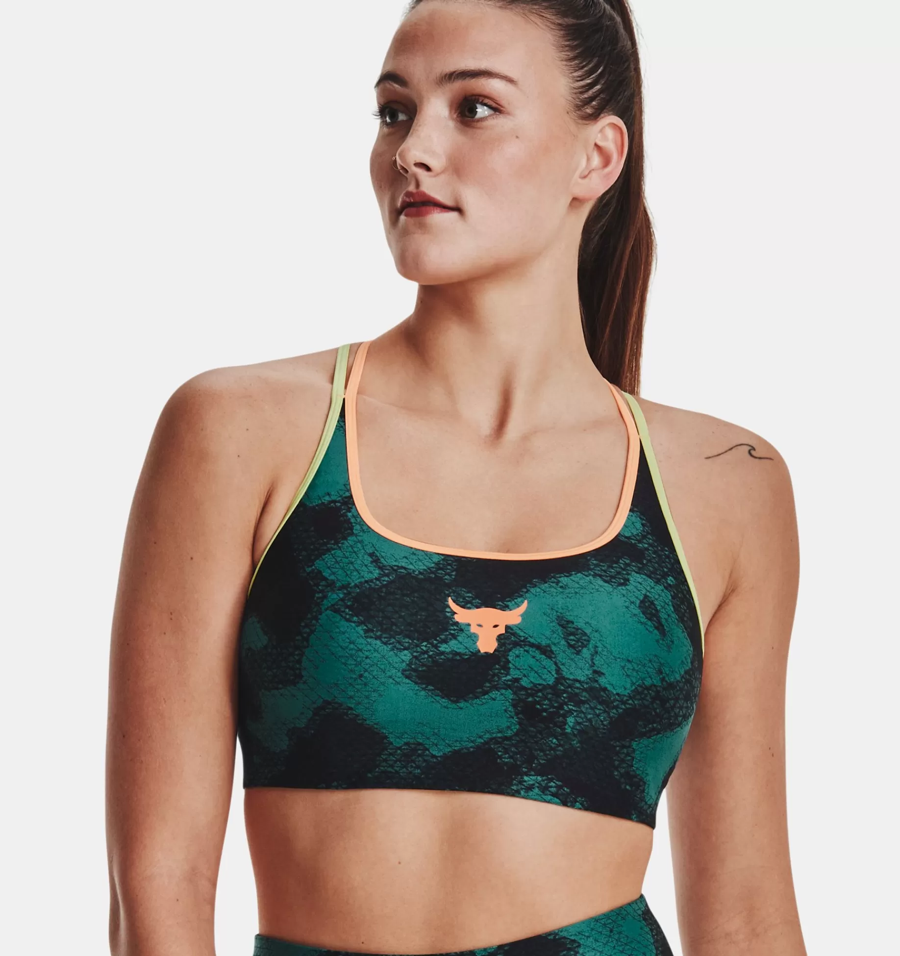 Femmes Under Armour Soutiens-Gorge De Sport<Brassiere De Sport A Dos Croise Et Imprime Project Rock Family Pour Femme