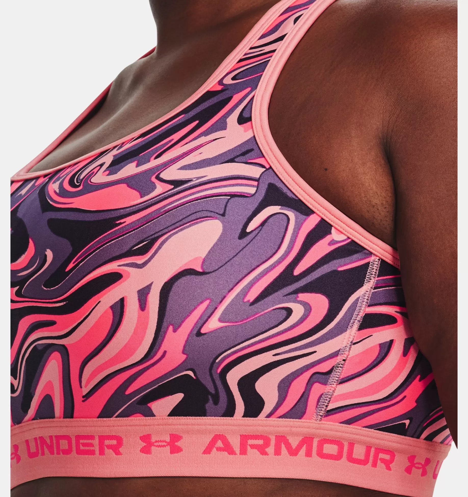 Femmes Under Armour Soutiens-Gorge De Sport<Brassiere De Sport Armour® Mid Crossback Print Pour Femme