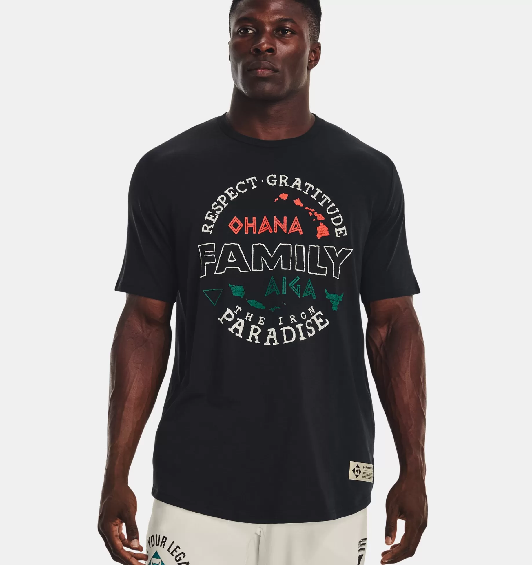 Hommes Under Armour Hauts<Haut A Manches Courtes Project Rock Family Pour Homme