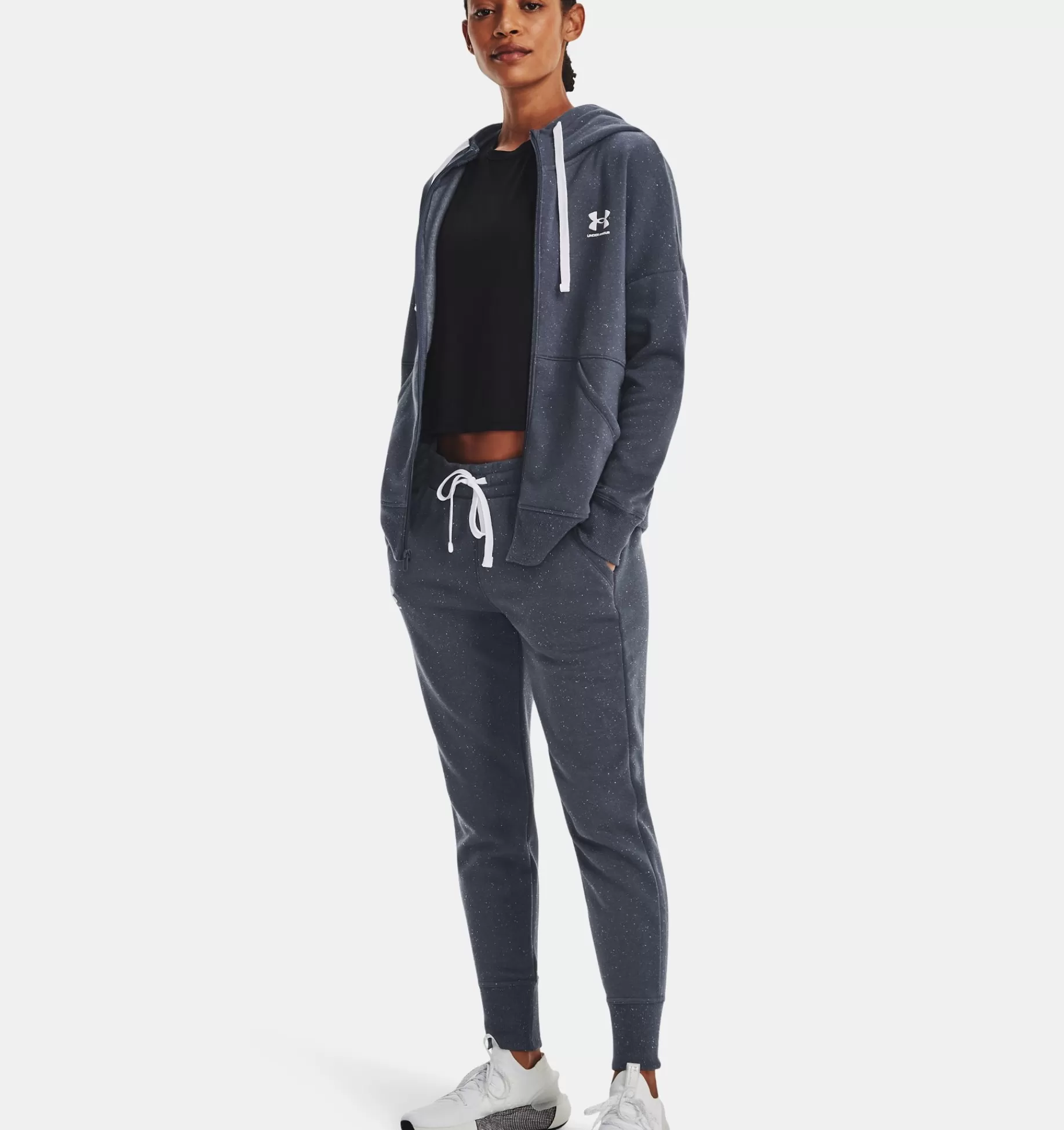 Femmes Under Armour Hauts<Sweat A Capuche Entierement Zippe Ua Rival Fleece Pour Femme